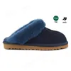 Chinelos Tasman Tazz semente de mostarda Castanha Fur Slides Pele de Carneiro ug Classic Ultra Mini Bota Plataforma Inverno UGLI Chinelo Mulheres Homens Slip-on Sapatos Camurça Lã Superior Queda