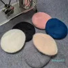 Béret en cachemire Bérets Dame Béret De Luxe Designer Femme Chapeau D'hiver Cony Casquette De Cheveux Chaud Doux Boina Couvre-chef 6 Couleurs Chapeau En Peluche À La Mode Femme Chapeau D'extérieur