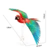 3D Puzzles Piececool Metal Puzzle Scarlet Macaw With Acrylic Stand DIY Model Kits Montering Jigsaw Toy Desktop Decoration Gift for Adult 231219