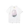 A BATHING APE SAKURA PHOTO APE HEAD TEE Weißes und schwarzes T-Shirt für Herren