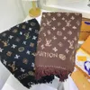 Trendência de moda de luxo de designer de alta qualidade Trendência feminina Lenço de inverno Lenço quente Lenque quente CARTA DE SHELE DE MULHERIA PRIMEIRA GRAFFITI TREEND SHAWL