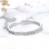 Solitaire Ring Real 925 Silver Ring med Stone Zircon Minimalistiska fingerringar smycken för kvinnor 2021 Party Dating Girls Female Mother Giftl231220