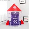 Barracas de brinquedo espaço shuttle wigwam casa para crianças jogar tenda campanha casa brinquedos para meninos tendas de brinquedo teepee presente de ano novo para crianças q231220