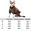 Kostiumy dla kotów Ubrania na Sphynx Winte ciepłe miękkie przytulne kostiumy jesienne sweter Puppy Puppy Kitten Pet Hoodie strój