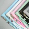 9pcs Nylon Pencil Bag Mesh Document Zipper Stationery Storage Bags Purse File Transparent Office School Student Supplies 231220