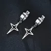 Star Hoop, boucle d’oreille étoile en or 14K, boucle d’oreille Polaris Dangle Hoop, boucles d’oreilles à breloques étoiles pour hommes femmes bijoux