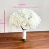 Wedding Flowers Bride Bouquet White Ivory Bridal Silk Roses Artificial Marriage Bridesmaid Accessories