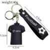 Bag delar Tillbehör FootballPlayer Jerseys Keyring Mess_i Football Star Clothing Pendant Keychain Men Women Bags Car Jewelry Gift 231219
