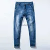 Men's Jeans 2020 Newly Fashion Men Jeans Slim Fit Elastic Pencil Pants Khaki Blue Green Color Cotton Brand Classical Jeans Men Skinny Jeans L231220