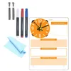 Wanduhren Planungstafel Uhr Acryl Weiß Whiteboards Schreiben mit Stift Nachricht DIY Memo Desktop Kalender