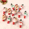 Upgrade 12pcs Christmas Wooden Clip Snowman Gingerbread Man Xmas Tree Photo Clips DIY Gift Bag Clips Christmas Photo Pegs New Year 2024