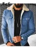 Herren Jacken Winter Jean Jacken Männer Oberbekleidung Warme Denim Mäntel Neue Männer Große Größe Wolle Liner Dickere Winter Multi-taschen Jacken Größe S-3XLL231026