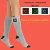 Chaussettes de sport Chaussettes chauffantes électriques élastiques d'hiver Chaussettes chauffantes respirantes pour hommes et femmes Chargeant des bas chauffe-pieds anti-froid sans batterie 231219