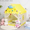 Toy Tents Children Toy Tent 1.35M Large Wigwam Folding Tent Tipi Baby Play House Girls Pink Princess Castle Room Decor Baby Kids Gift Q231220