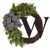 Fiori decorativi Grandi ghirlande di San Valentino Home Sign Fiocco di tela con personalizzato