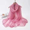 Scarves Simulated Silk Scarf Spring/Summer Thin Sunscreen Big Red Solid Shawl