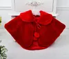 Cappotto Bambini nati ragazza mantello di pelliccia infantile formale principessa mantello bambino peluche mantello bambini vestito nero mantello damigelle Boleros 3m-8t 231219