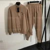 2 -teilige Set Frauen Designer Tracksuit Damen Kleidung Mode gestrickt Sportswear Ärgerjacke Lange Hosen Schweißanzüge für Frau