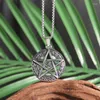 Pendentif Colliers Exquis Vintage Viking Rune Hexagonal Rond Collier En Acier Inoxydable Collier Amulette Pour Hommes Bijoux