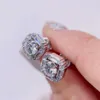 Pass Diamond Tester 9mm Vvs Baguette Moissanite Stud Oorbellen met schroef terug 10k gouden sieraden