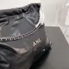 Designer schoudertassen Letter emmer tas Echt leer Handtas met trekkoord Gouden of zilveren ketting Tote tassen voor dames Mode portemonnee Luxe tas Merken Reizen