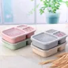 Dinnerware Square Snack Box portátil Wheat Straw Division Storage Fruit Banana Tableware Protecção ambiental