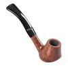latest Solid Wood Hand Smoking Wooden Cigarette Pipe 4 Styles Cigar tobacco Herbal Filter Pipes Accessories Tool Tube Oil Rigs
