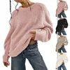 Women's Sweaters Round Neck Long Sleeve Pullover Loose H Knitted Sweater Women For Work Men's With Zipper