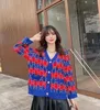 Primavera otoño Mujer Retro encantador dulce tejido de lujo suéter cárdigans sueltos e informales mantener las tapas abrigadas mujer manga larga Y2K G prendas de punto SWEATER