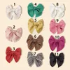 Acessórios de cabelo 1 pc 4 polegadas fábula arco bebê clipes meninas algodão xadrez bowknot hairpins arcos crianças barrettes headwear atacado