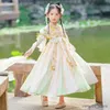 Girl's Dresses High-End Christmas Dress Girls Kids Embroidery Gown Dresses Chinese Style Children Hanfu Party Princess Costumes Fairy Cosplay