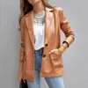 スプリングコートシックブレザースムーズな表面女性Y2Kジャケット冬ポケットファッション231221