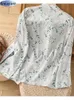 Camicette da donna arrivo autunno 2023 camisas cinese camisas camicia a maniche lunghe donne tops elegante lino di cotone