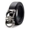 Toplaag Cowhide Automatische Buckle Tailleband voor heren Leather 8 Line Double D Youth Belt Business Leisure Fashion Trend