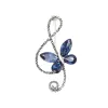 Nuova Fashion Butterfly Musical Note Spille per donne unisex 4-color Rhinestone Party Office Pins Pins Regali