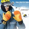 Gants de ski Mitaines de snowboard imperméables Hommes Femmes Gants thermiques d'hiver en cuir Ski de neige Moto Motoneige Résistant à l'usure 231220