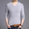 Men's Sweaters Men Autumn And Winter Korean Style V-Neck Pullover Knitwear Supple Cozy Solid Color Casual Warm Large Size Long-sleeved Tops