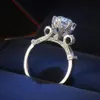 Rozmiar 4-10 Victoria Wieck luksusowa biżuteria wieczność Kobiety Runda 1 5ct Diamonique CZ Diamond 925 Srebrna srebrna obudowa ślubna korona RI2248