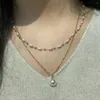 Ожерелья-подвески MinaMaMa, многослойные украшения из нержавеющей стали с имитацией жемчуга для женщин и девочек, модные украшения-колье с воротником