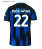 Fans Tops T -stukken 23 24 Lukaku voetbalshirts Barella Corela Interses Giroud Ibrahimovic Lautaro S Theo Brahim voetbalshirt 2023 2024 Uniformen Men Kids