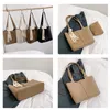 Large Capacity Travel Hand Bag Letter Print Women's Tote Bag Lady Solid Color Shopper Bag Women Pu Leather Shoulder Handbag Set FMT-4157