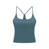 lu Reggiseno Fitness da donna Top Girocollo Fintness Canotta Canotta Solido Allenamento Traspirante Crop Top Donna DT038