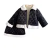 Winter Girls Set Warm Velvet Kids Jacketsskirt Faux Fur Children Clothing Suits Fleece T-Shirt Baby Girls Outfits 2-7y 231221