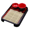 Dinnerware Sets Cold Noodle Plate Soba Dish Rectangular Tray Bamboo Mat Abs Japanese Style Tableware