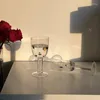 Bicchieri da vino 2 pezzi Calice vintage maculato Coppa di cristallo senza piombo Scintillante rosso Champagne Whisky Regalo di festa Tazze piatte