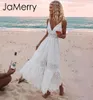 Jamerry Boho Embroidery White Sexy Lace Women Summer Maxi Dress Spagetti Strap Cotton Dresses Holiday Party Long Vestidos 2019 Y17621950