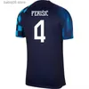 Fans Tops Tees 2022 Coupe du monde Croatie Jersey de football 2223 Accueil 10 Modric 7 BREKALO 4 PERISIC Chemise à l'extérieur 11 BROZOVIC 9 KRAMARIC 18 REBIC 17MANDZUKIC équipe nationale de football