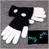 Outdoor Games Activiteiten 7 Modi Kleur Veranderende flitsen LED Glove voor concertfeest Halloween Christma -vingers flitsende gloeiende Fin Dhmil