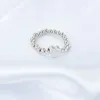 Cluster Ringen Koreaanse Goud Kleur Kraal Hart Voor Vrouwen Handgemaakte Elastische Ring Eenvoudige Verstelbare Sieraden Bruiloft Cadeau