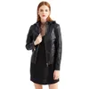 0C409M95 European and American Oversized Women's Leather Faux Jacket Velvet Hooded Autumn/winter Short Coats Warm and Leisure